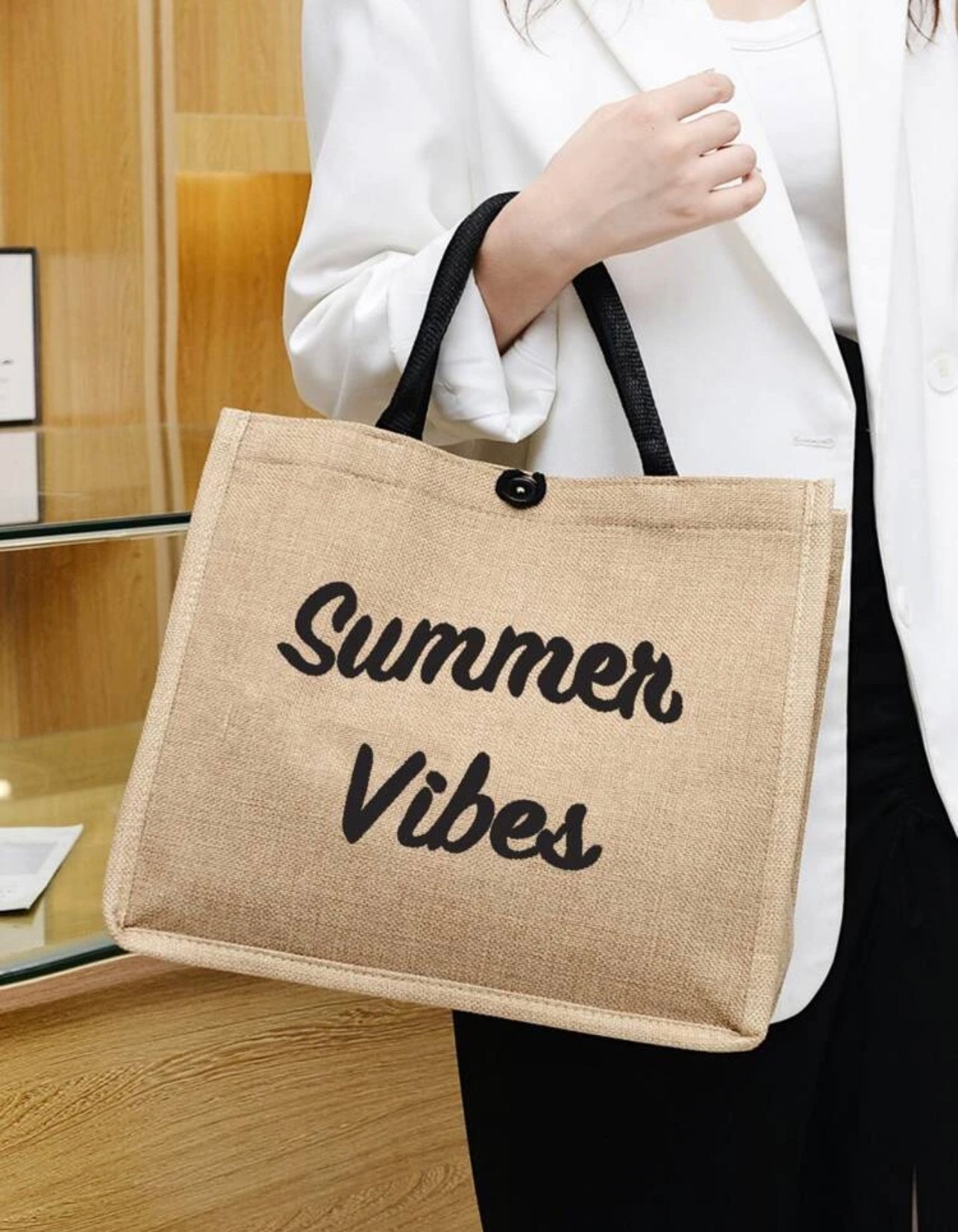 Letter Graphic shopper bag