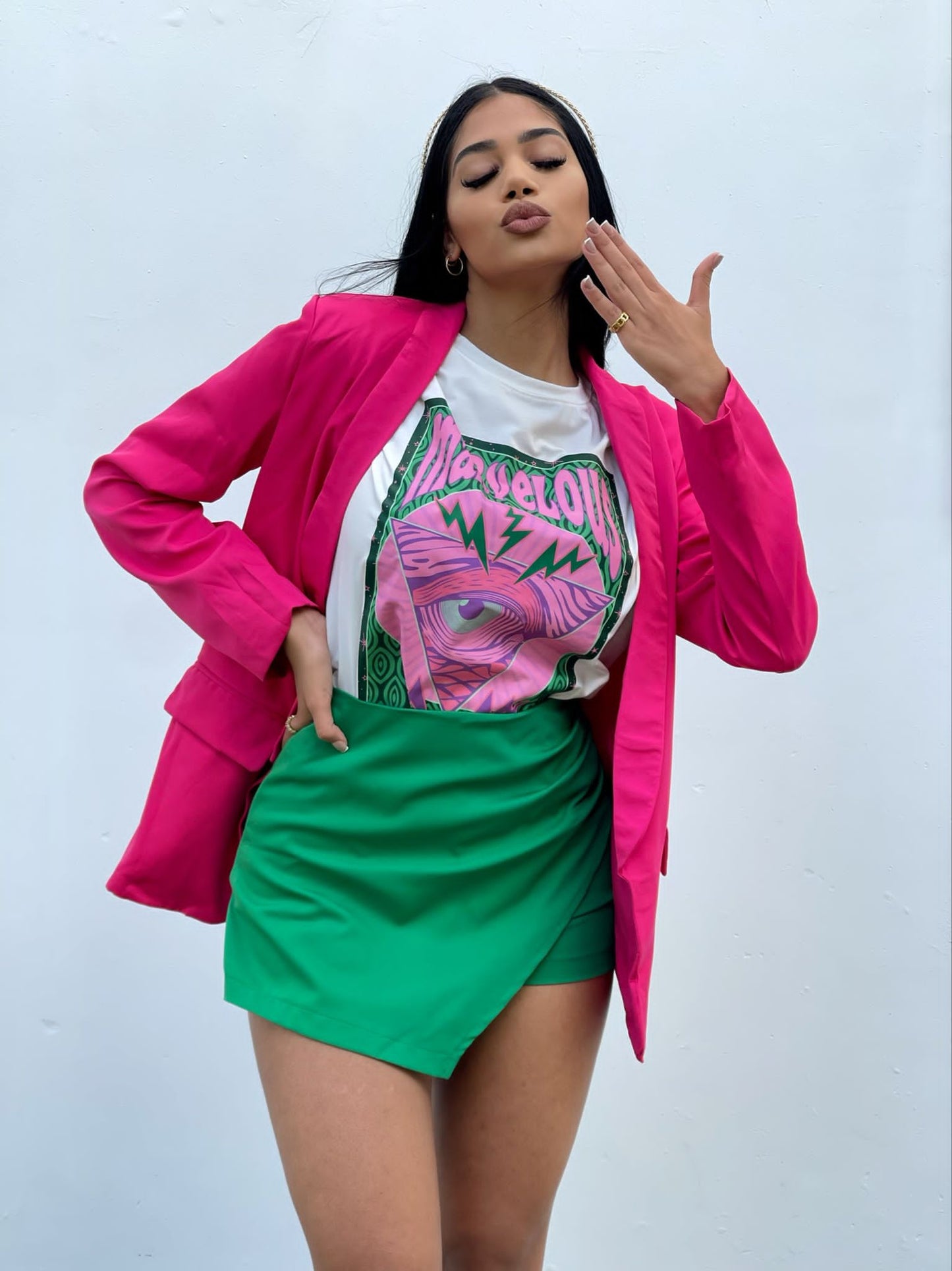 High Waist Asimétricas short