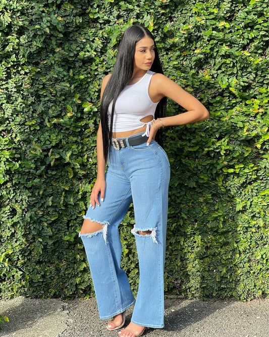 Crop top blanca