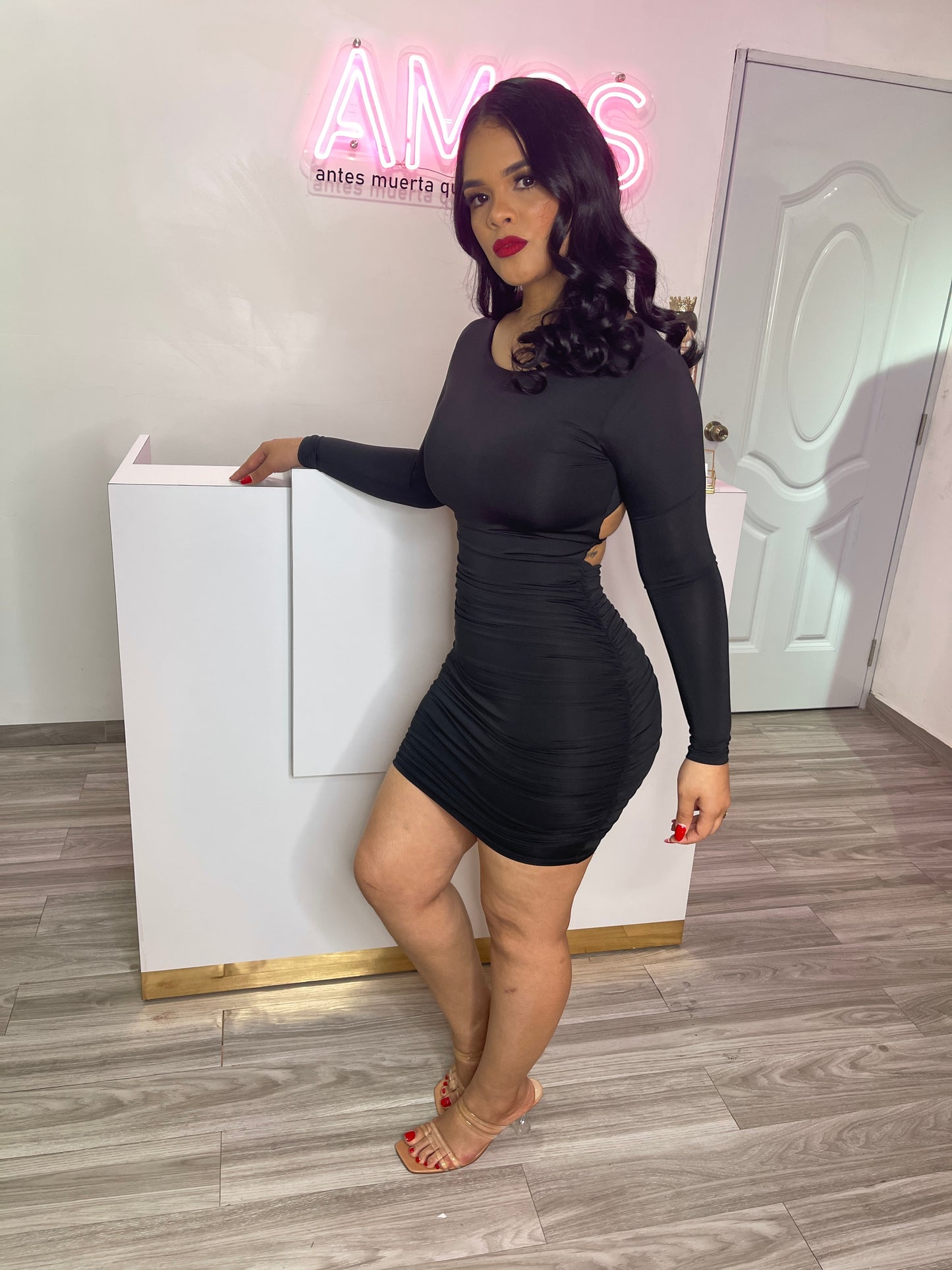 Black Mini Dress Sleeve